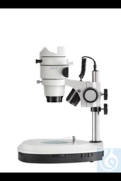 Bild von Stereo-Zoom Mikroskop Trinokular, Parallel; 0,8-8,0x; HWF10x22; 3W LED